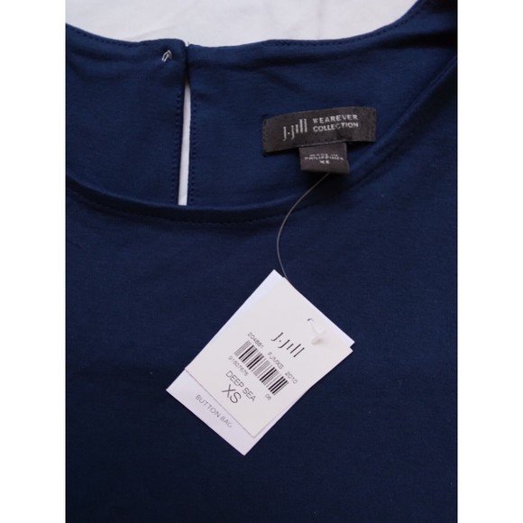 J Jill Wearever 3/4 Sleeve A Line Dress Blue Travel Career Womens Size XS - Picture 4 of 8